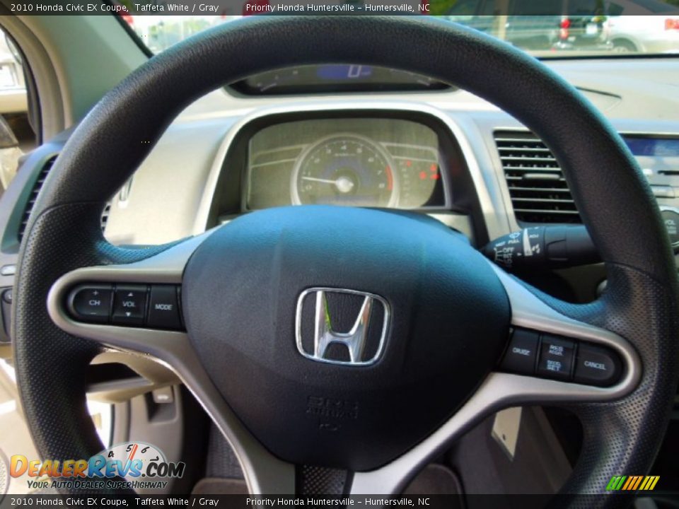 2010 Honda Civic EX Coupe Taffeta White / Gray Photo #13