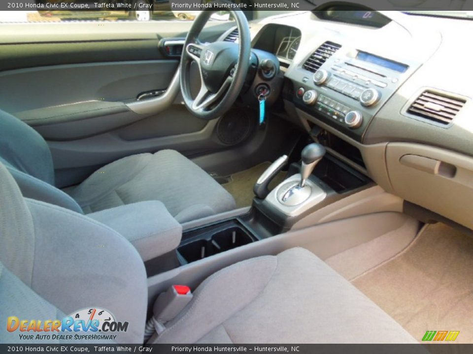 2010 Honda Civic EX Coupe Taffeta White / Gray Photo #19
