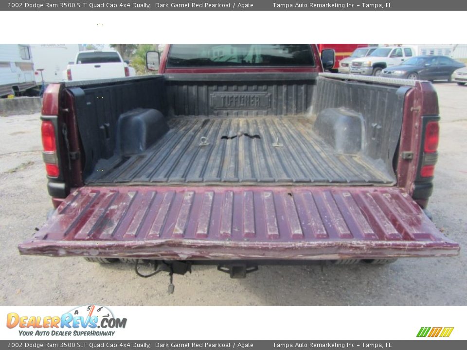 2002 Dodge Ram 3500 SLT Quad Cab 4x4 Dually Dark Garnet Red Pearlcoat / Agate Photo #14