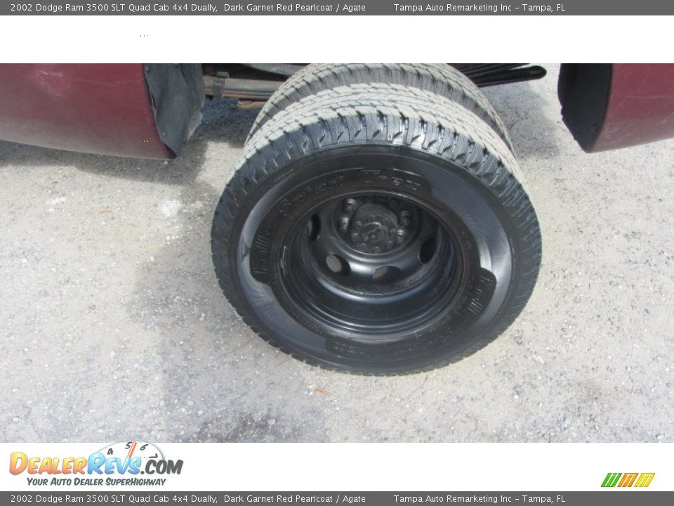 2002 Dodge Ram 3500 SLT Quad Cab 4x4 Dually Dark Garnet Red Pearlcoat / Agate Photo #16