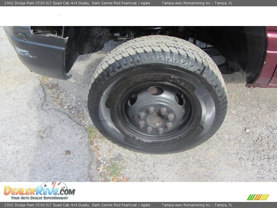 2002 Dodge Ram 3500 SLT Quad Cab 4x4 Dually Dark Garnet Red Pearlcoat / Agate Photo #17