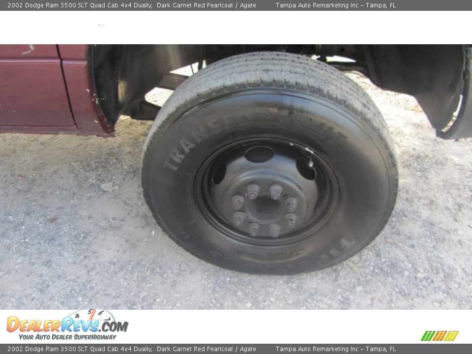 2002 Dodge Ram 3500 SLT Quad Cab 4x4 Dually Dark Garnet Red Pearlcoat / Agate Photo #18