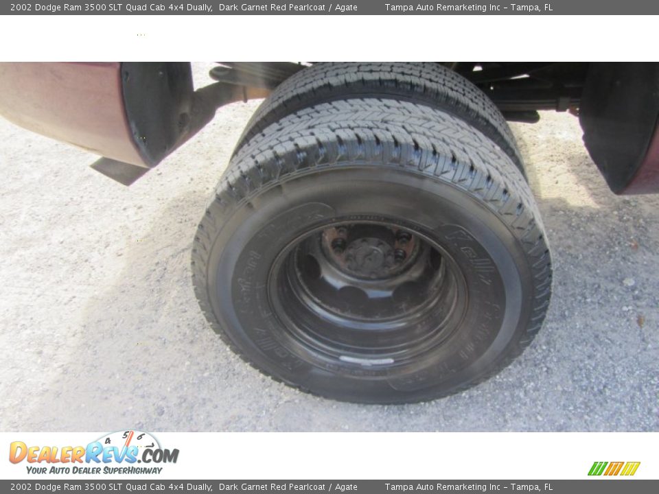 2002 Dodge Ram 3500 SLT Quad Cab 4x4 Dually Dark Garnet Red Pearlcoat / Agate Photo #19