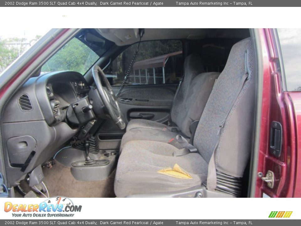 2002 Dodge Ram 3500 SLT Quad Cab 4x4 Dually Dark Garnet Red Pearlcoat / Agate Photo #22