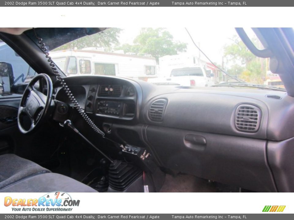 2002 Dodge Ram 3500 SLT Quad Cab 4x4 Dually Dark Garnet Red Pearlcoat / Agate Photo #23