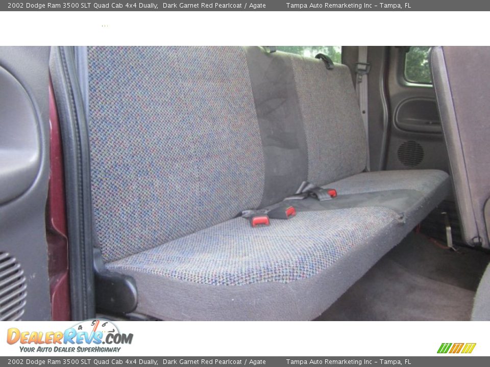 2002 Dodge Ram 3500 SLT Quad Cab 4x4 Dually Dark Garnet Red Pearlcoat / Agate Photo #24