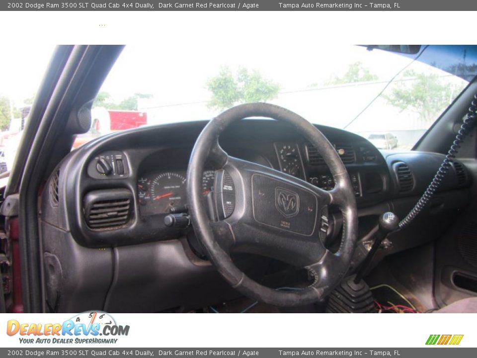 2002 Dodge Ram 3500 SLT Quad Cab 4x4 Dually Dark Garnet Red Pearlcoat / Agate Photo #26