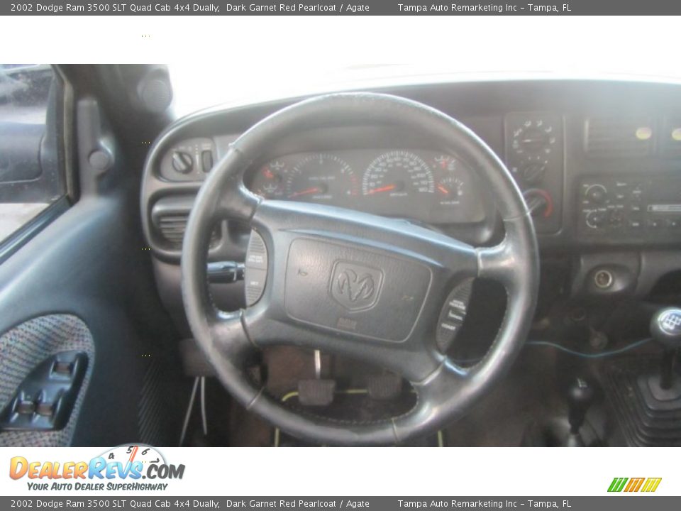 2002 Dodge Ram 3500 SLT Quad Cab 4x4 Dually Dark Garnet Red Pearlcoat / Agate Photo #27