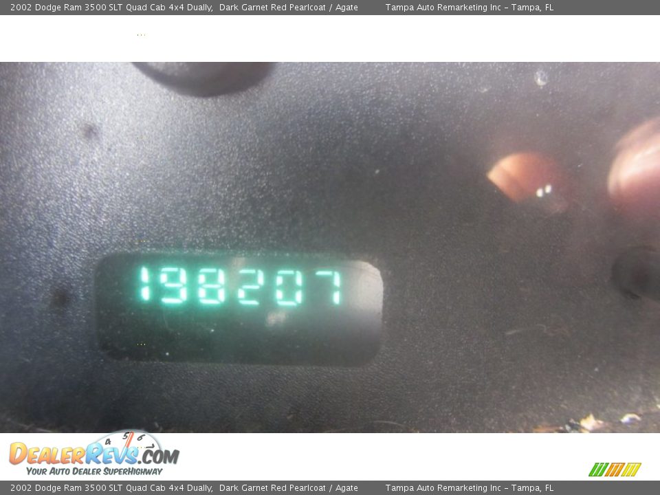 2002 Dodge Ram 3500 SLT Quad Cab 4x4 Dually Dark Garnet Red Pearlcoat / Agate Photo #33