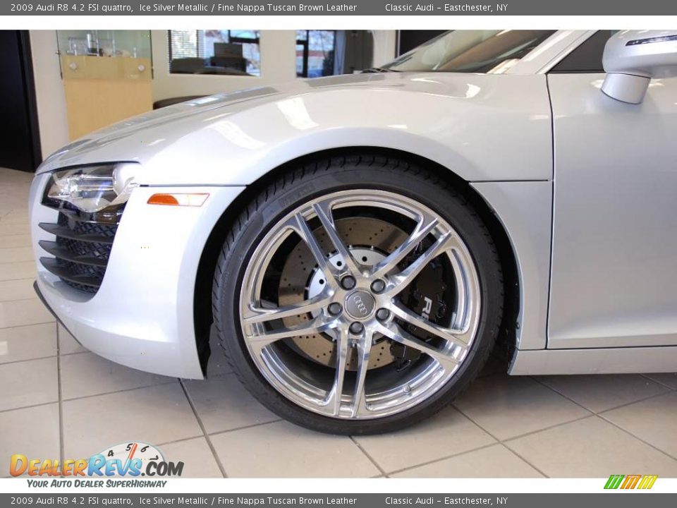 2009 Audi R8 4.2 FSI quattro Ice Silver Metallic / Fine Nappa Tuscan Brown Leather Photo #3