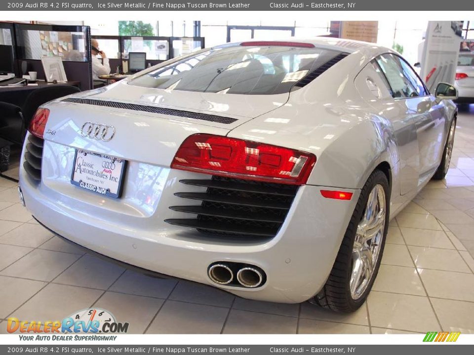 2009 Audi R8 4.2 FSI quattro Ice Silver Metallic / Fine Nappa Tuscan Brown Leather Photo #4