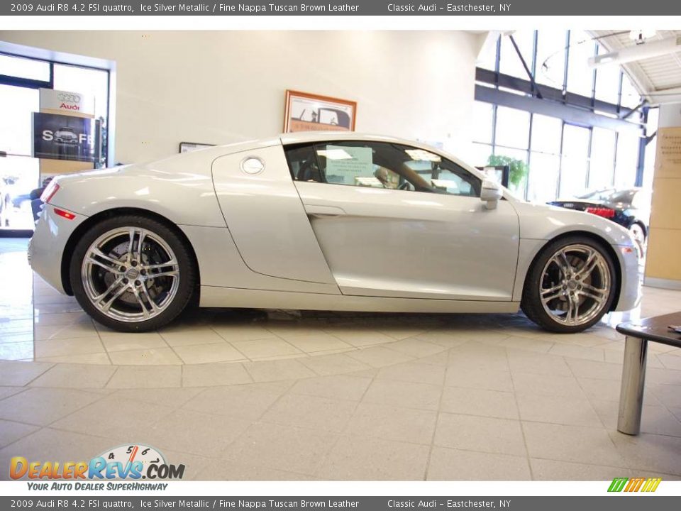 2009 Audi R8 4.2 FSI quattro Ice Silver Metallic / Fine Nappa Tuscan Brown Leather Photo #5