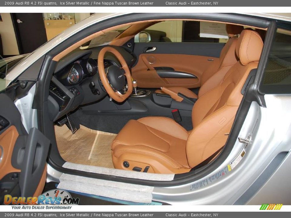 2009 Audi R8 4.2 FSI quattro Ice Silver Metallic / Fine Nappa Tuscan Brown Leather Photo #9