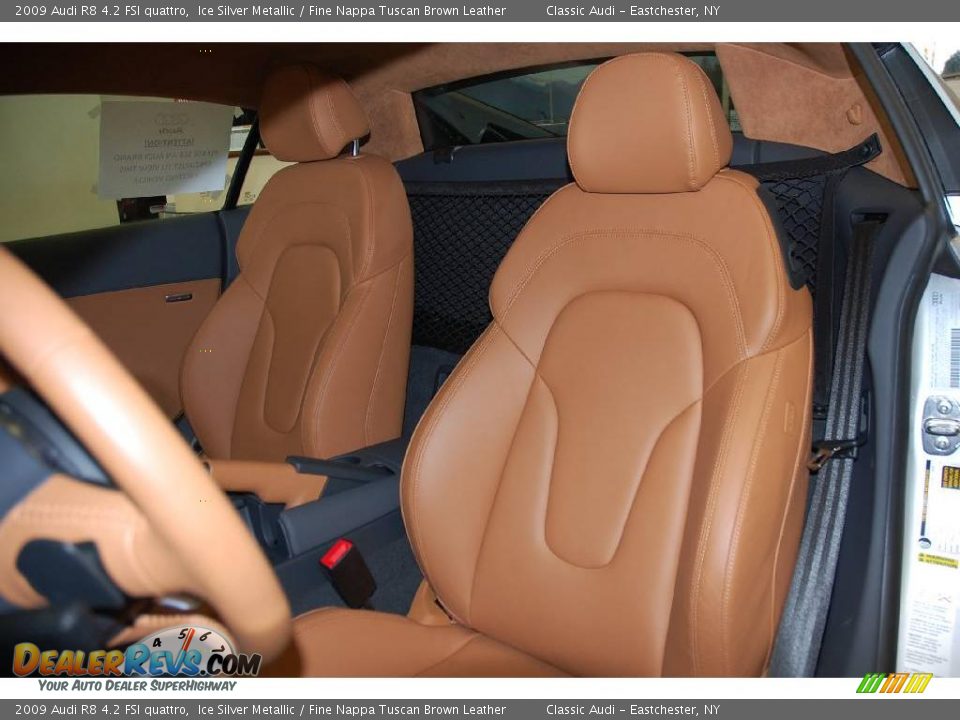 2009 Audi R8 4.2 FSI quattro Ice Silver Metallic / Fine Nappa Tuscan Brown Leather Photo #11