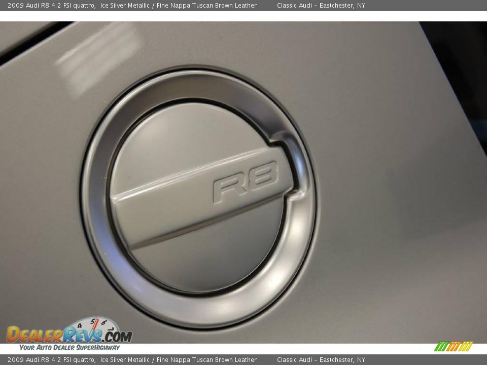 2009 Audi R8 4.2 FSI quattro Ice Silver Metallic / Fine Nappa Tuscan Brown Leather Photo #14