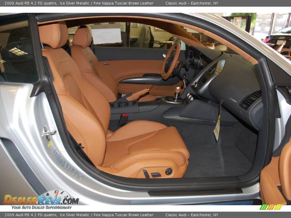 2009 Audi R8 4.2 FSI quattro Ice Silver Metallic / Fine Nappa Tuscan Brown Leather Photo #15
