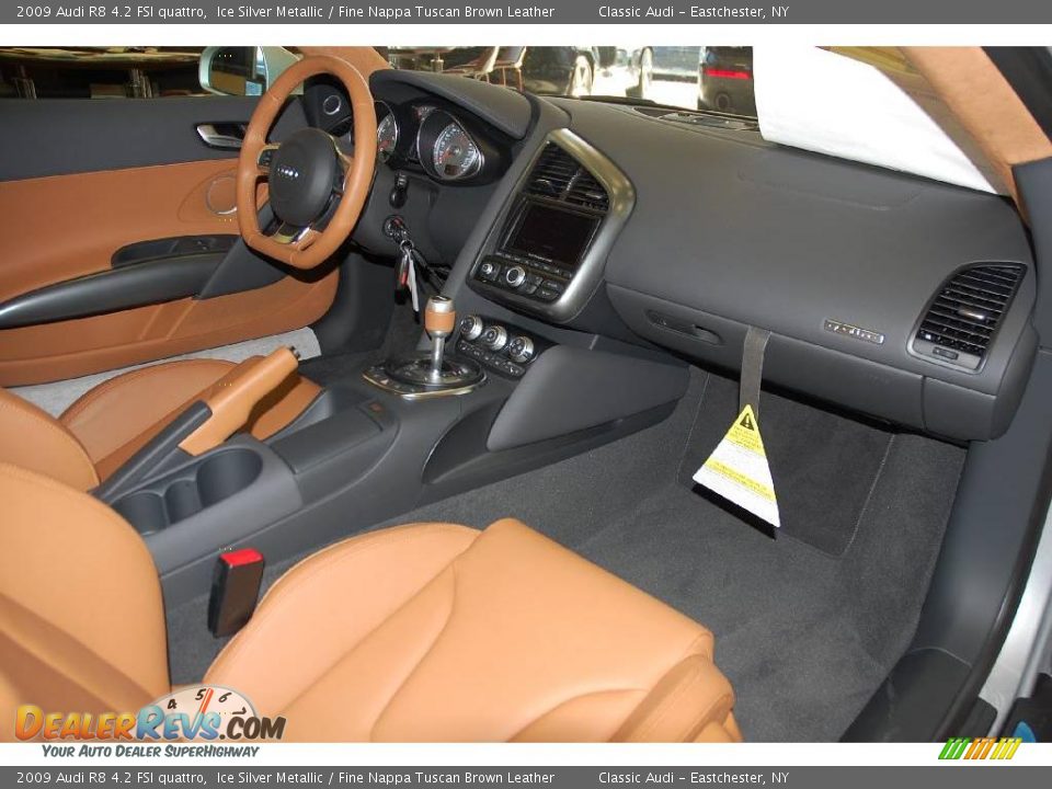 2009 Audi R8 4.2 FSI quattro Ice Silver Metallic / Fine Nappa Tuscan Brown Leather Photo #16