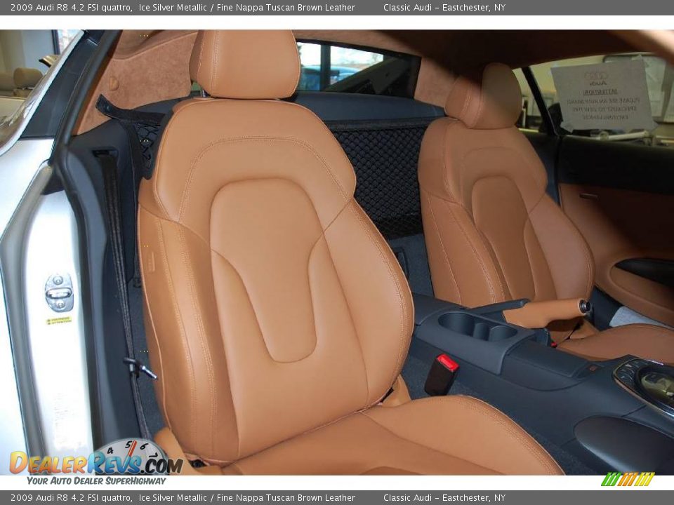 2009 Audi R8 4.2 FSI quattro Ice Silver Metallic / Fine Nappa Tuscan Brown Leather Photo #17