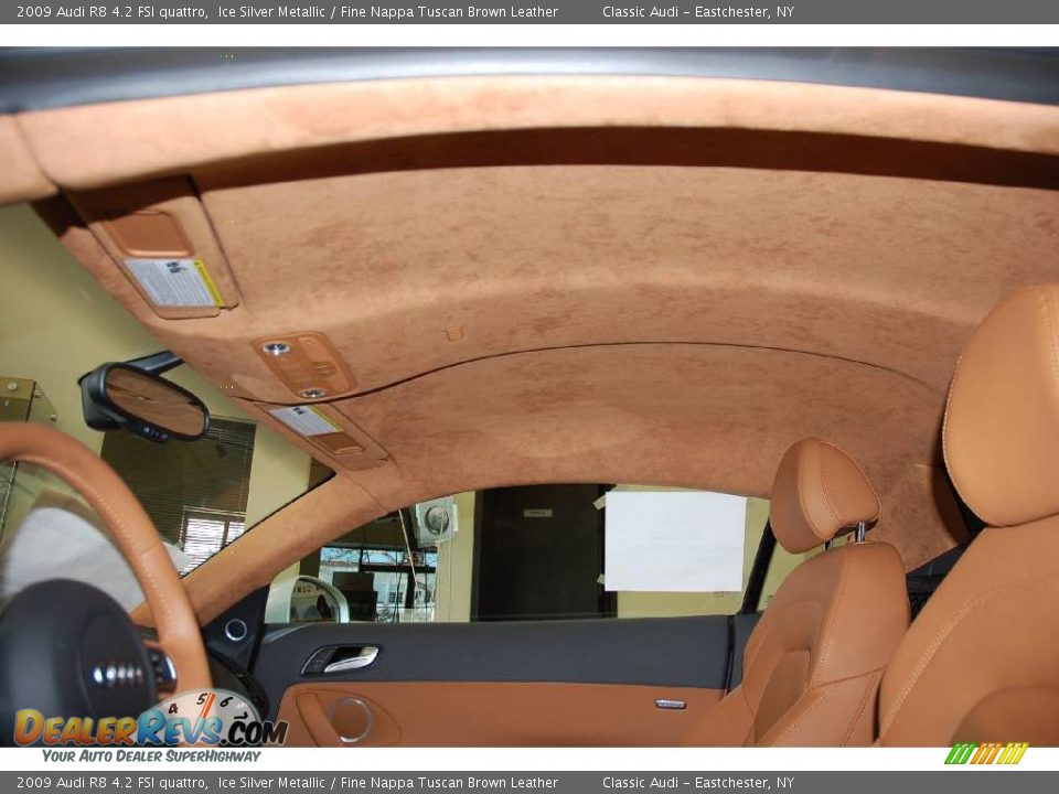 2009 Audi R8 4.2 FSI quattro Ice Silver Metallic / Fine Nappa Tuscan Brown Leather Photo #23