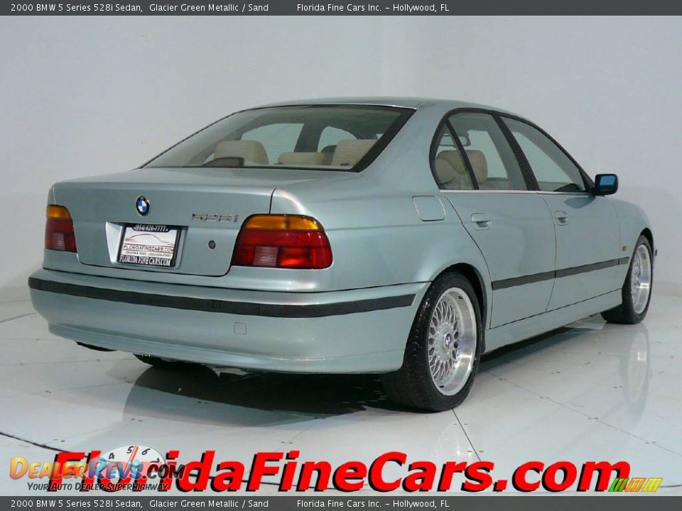 2000 BMW 5 Series 528i Sedan Glacier Green Metallic / Sand Photo #2