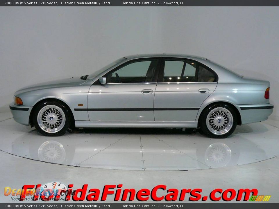 2000 BMW 5 Series 528i Sedan Glacier Green Metallic / Sand Photo #3