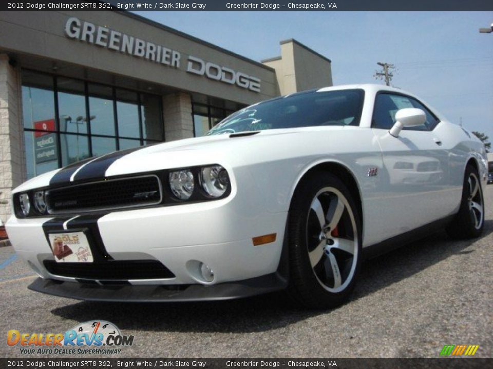 2012 Dodge Challenger SRT8 392 Bright White / Dark Slate Gray Photo #1