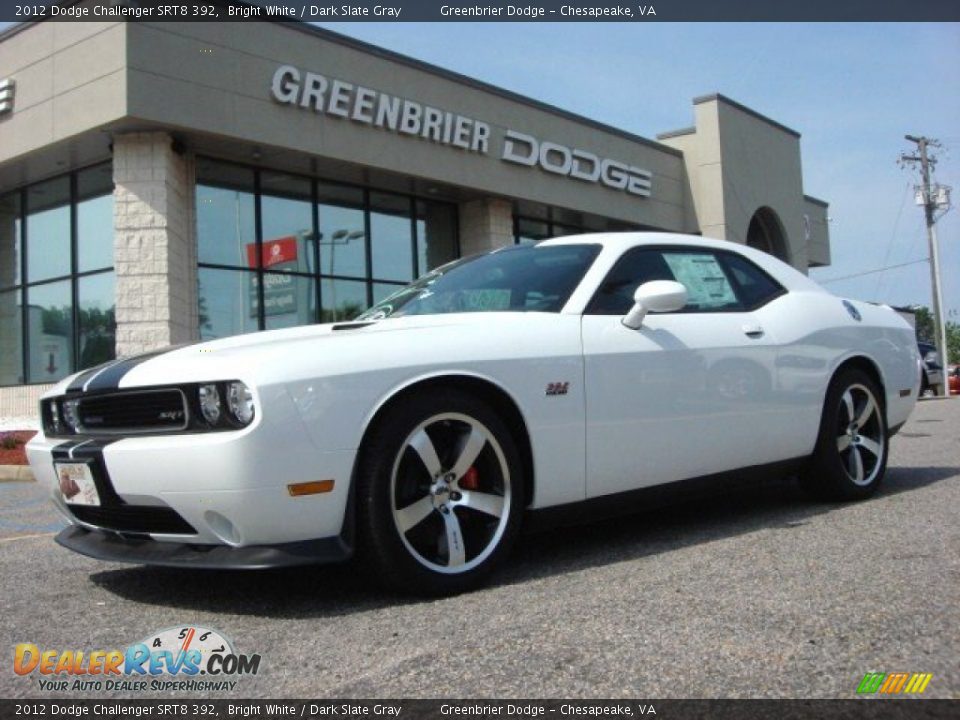 2012 Dodge Challenger SRT8 392 Bright White / Dark Slate Gray Photo #2