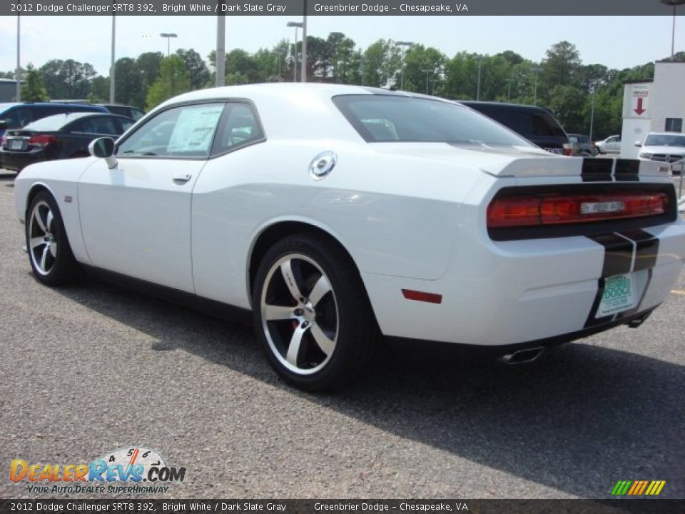 2012 Dodge Challenger SRT8 392 Bright White / Dark Slate Gray Photo #3