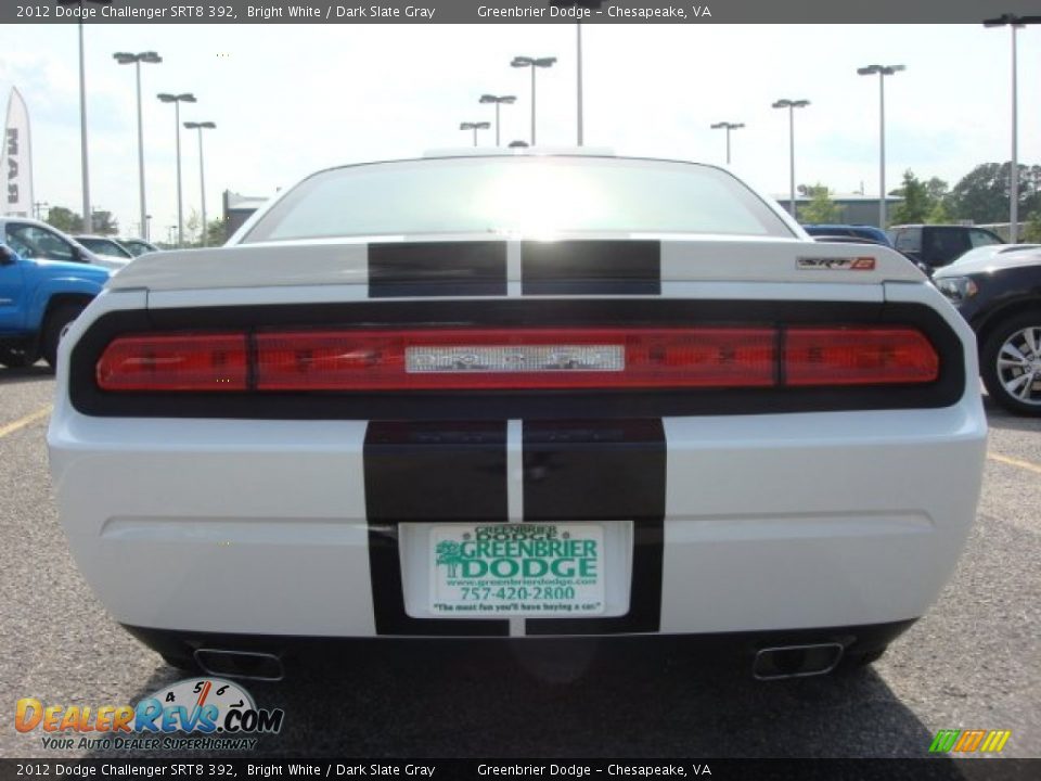 2012 Dodge Challenger SRT8 392 Bright White / Dark Slate Gray Photo #4