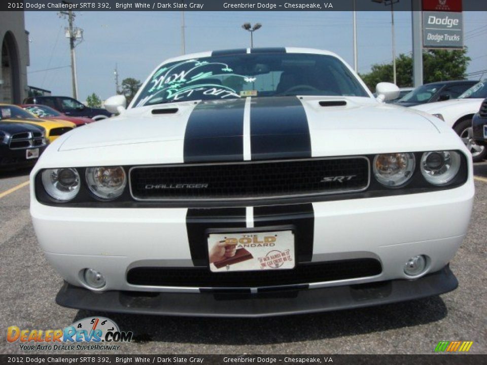 2012 Dodge Challenger SRT8 392 Bright White / Dark Slate Gray Photo #8