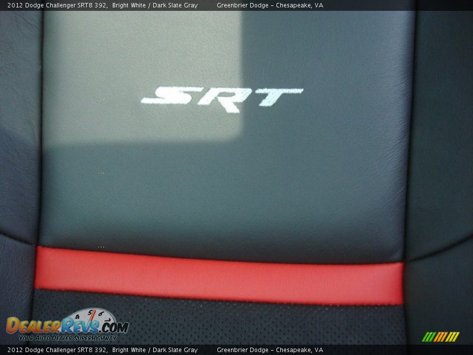 2012 Dodge Challenger SRT8 392 Bright White / Dark Slate Gray Photo #12