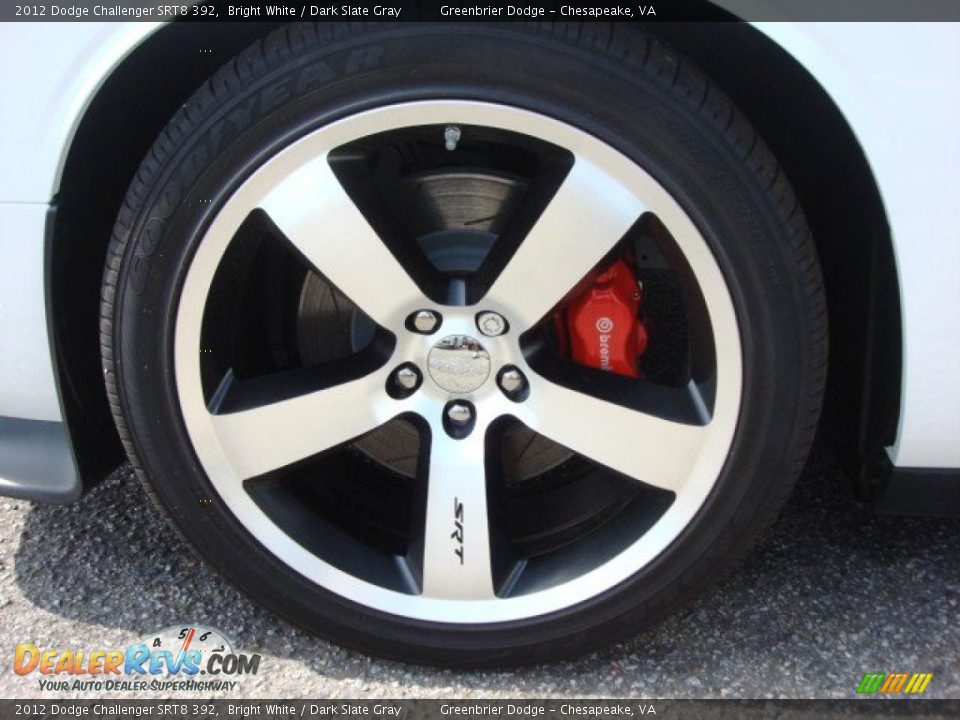 2012 Dodge Challenger SRT8 392 Bright White / Dark Slate Gray Photo #22