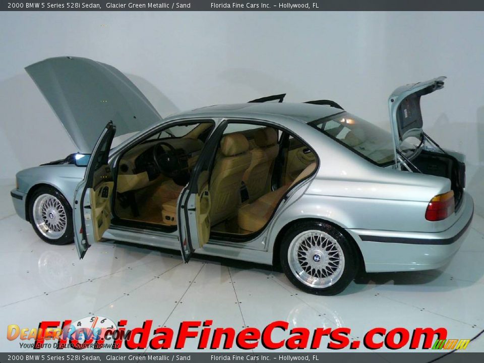 2000 BMW 5 Series 528i Sedan Glacier Green Metallic / Sand Photo #8