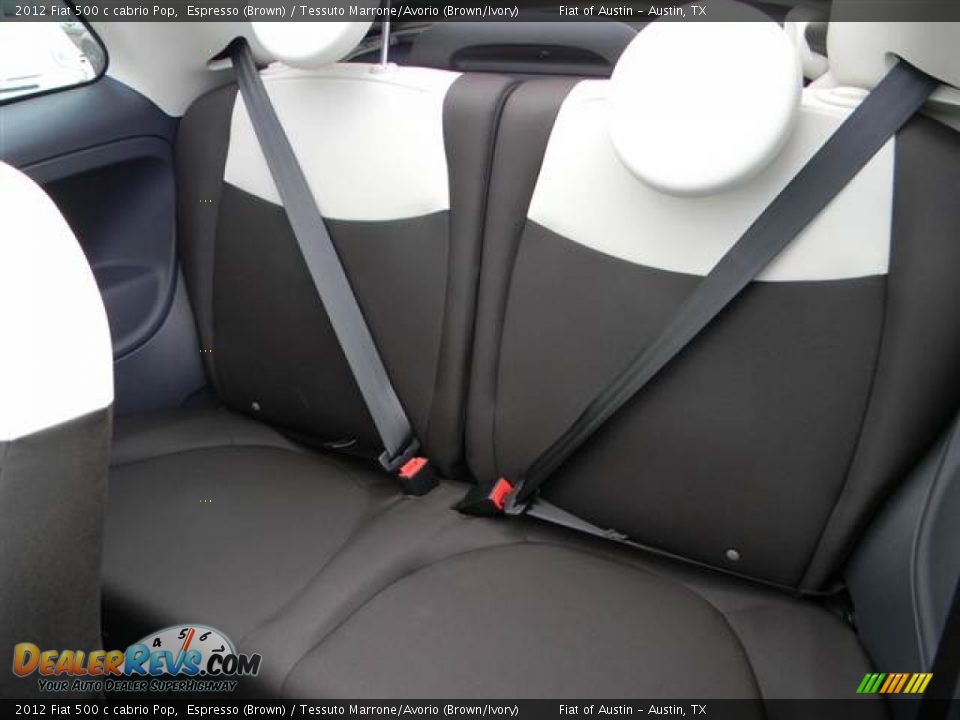 2012 Fiat 500 c cabrio Pop Espresso (Brown) / Tessuto Marrone/Avorio (Brown/Ivory) Photo #7
