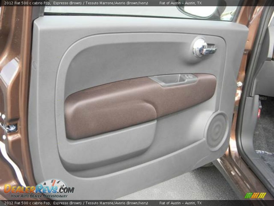 2012 Fiat 500 c cabrio Pop Espresso (Brown) / Tessuto Marrone/Avorio (Brown/Ivory) Photo #8