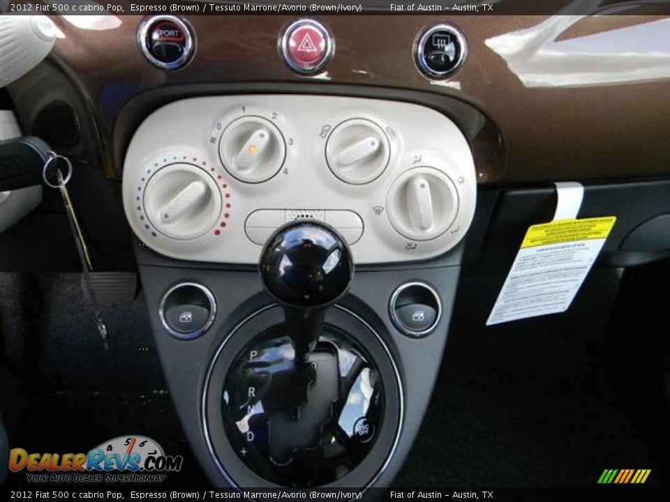2012 Fiat 500 c cabrio Pop Espresso (Brown) / Tessuto Marrone/Avorio (Brown/Ivory) Photo #9
