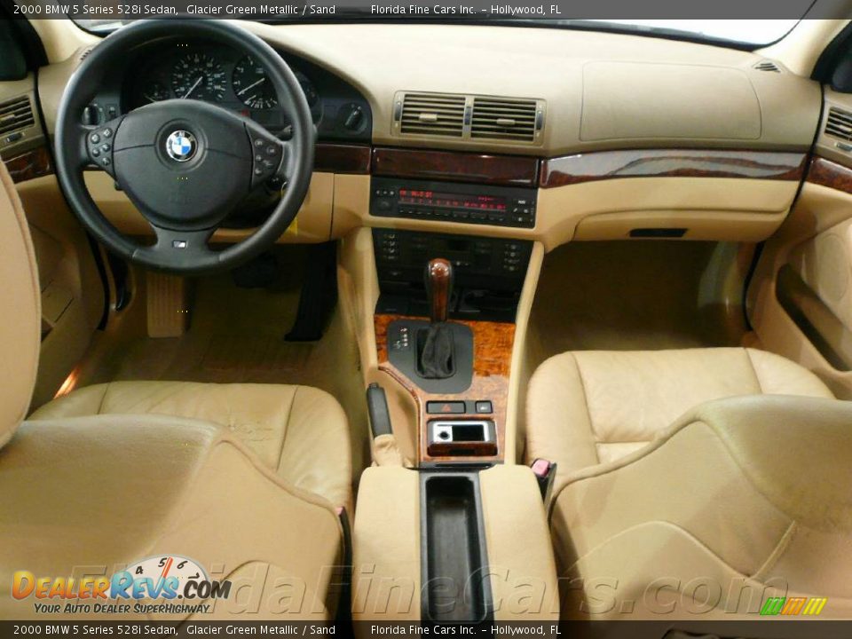 2000 BMW 5 Series 528i Sedan Glacier Green Metallic / Sand Photo #15
