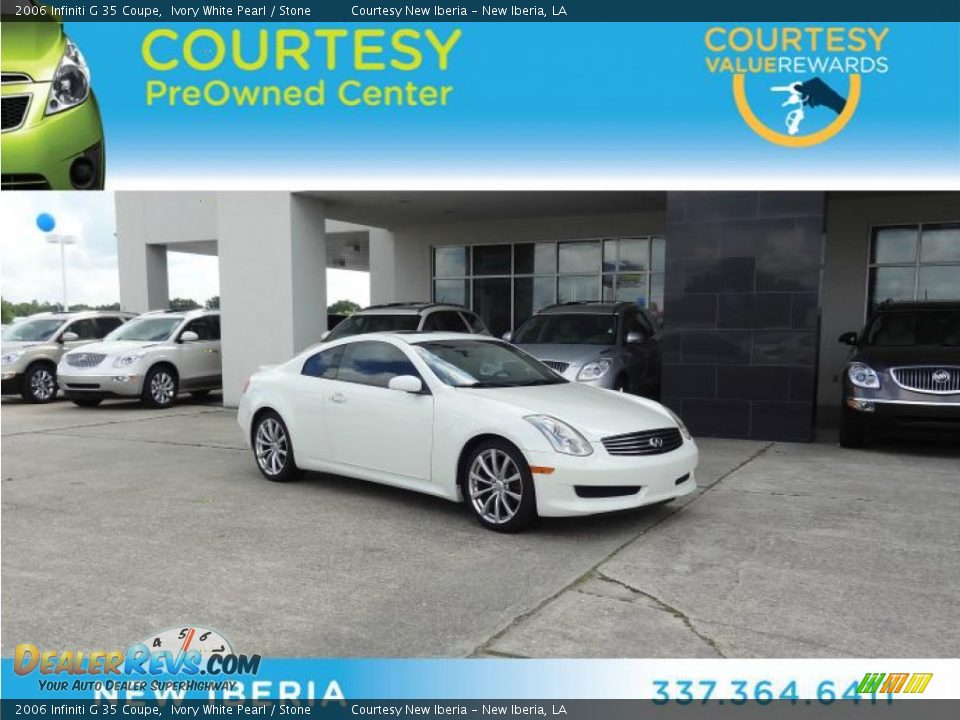 2006 Infiniti G 35 Coupe Ivory White Pearl / Stone Photo #1