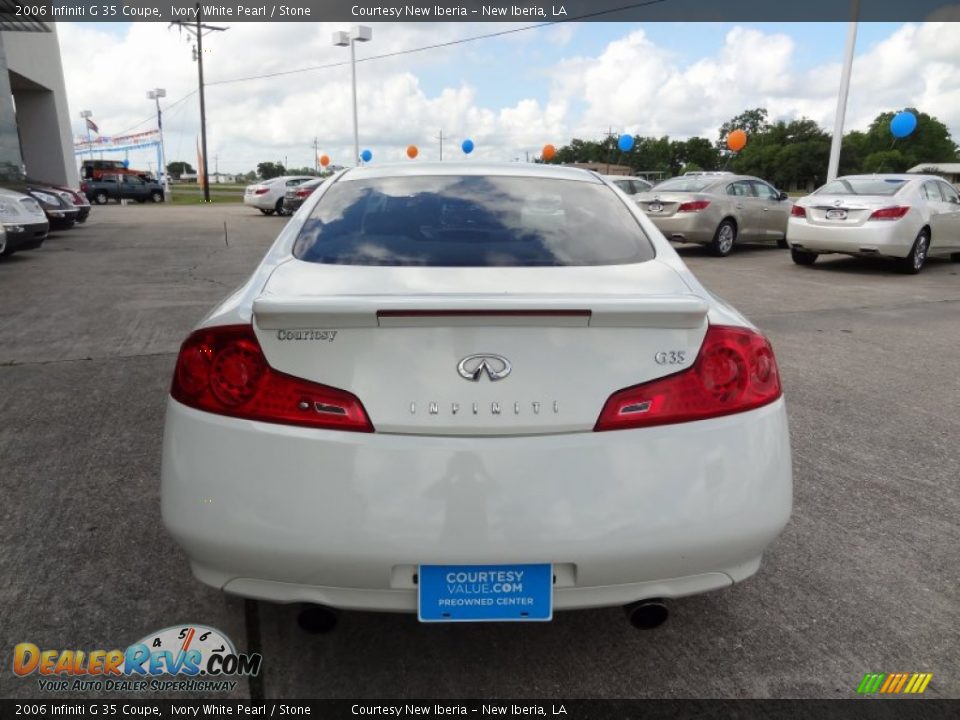 2006 Infiniti G 35 Coupe Ivory White Pearl / Stone Photo #3