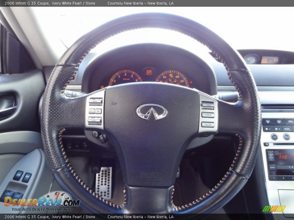 2006 Infiniti G 35 Coupe Ivory White Pearl / Stone Photo #13