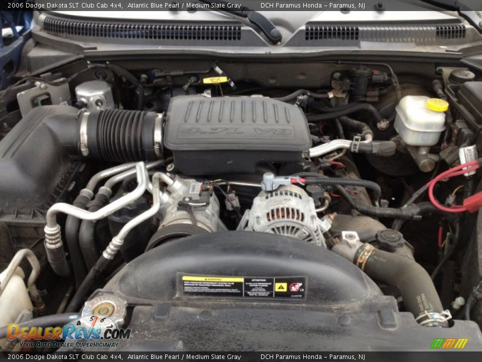 2006 Dodge Dakota SLT Club Cab 4x4 Atlantic Blue Pearl / Medium Slate Gray Photo #4