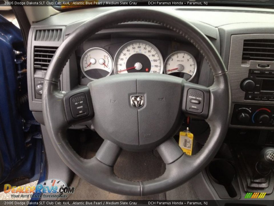 2006 Dodge Dakota SLT Club Cab 4x4 Atlantic Blue Pearl / Medium Slate Gray Photo #25