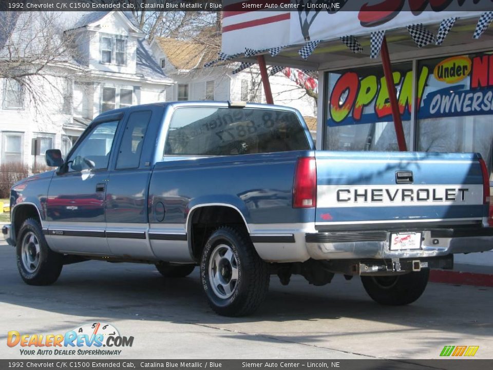 1992 Chevrolet C/K C1500 Extended Cab Catalina Blue Metallic / Blue Photo #3