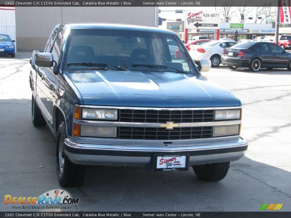 1992 Chevrolet C/K C1500 Extended Cab Catalina Blue Metallic / Blue Photo #7