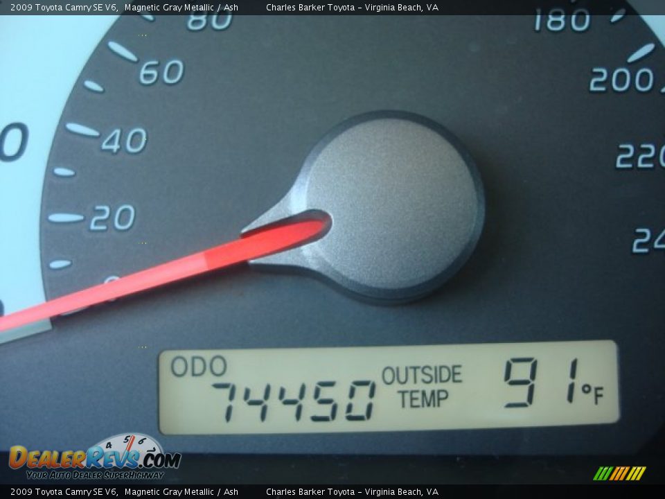 2009 Toyota Camry SE V6 Magnetic Gray Metallic / Ash Photo #14
