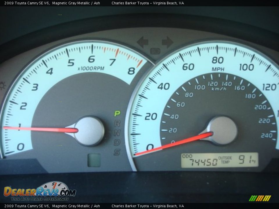 2009 Toyota Camry SE V6 Magnetic Gray Metallic / Ash Photo #15