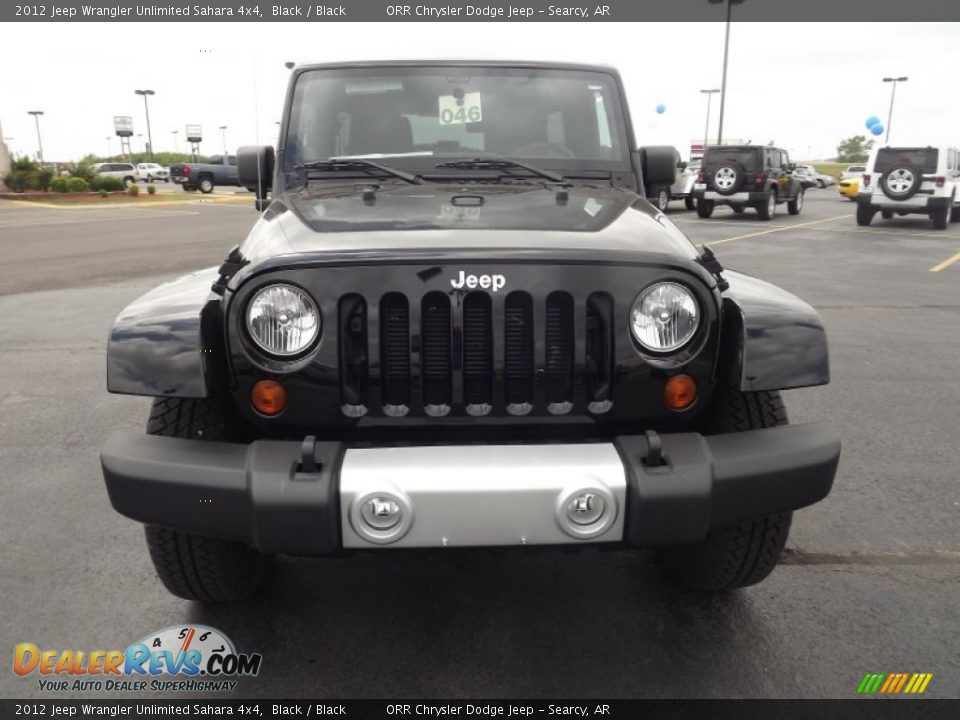 2012 Jeep Wrangler Unlimited Sahara 4x4 Black / Black Photo #2
