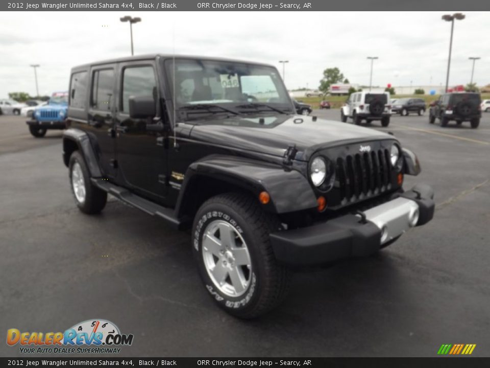 2012 Jeep Wrangler Unlimited Sahara 4x4 Black / Black Photo #3