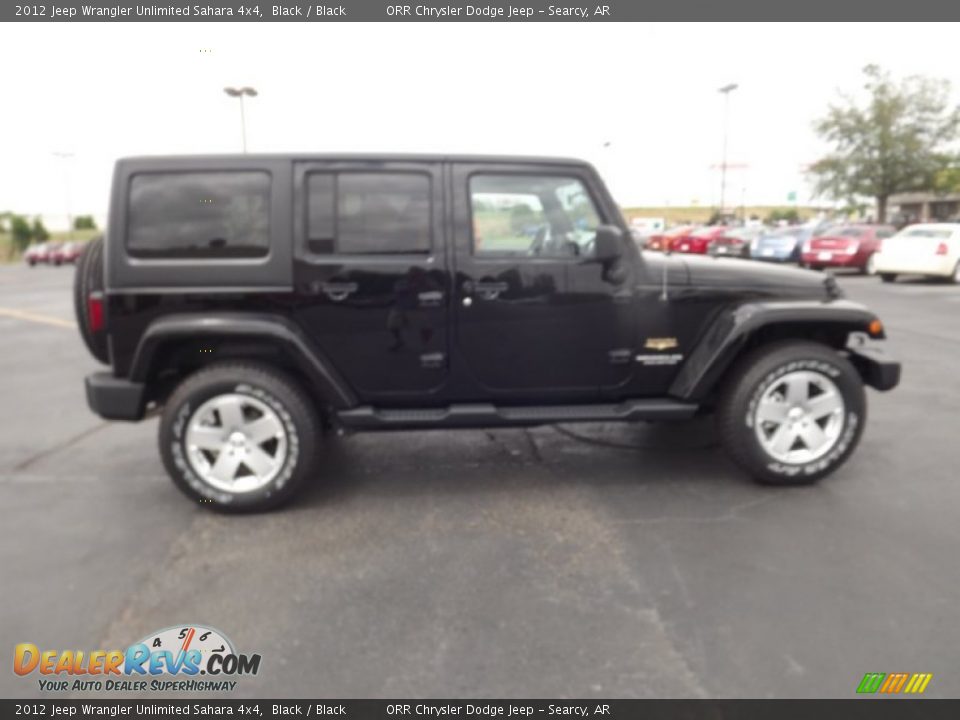 2012 Jeep Wrangler Unlimited Sahara 4x4 Black / Black Photo #4