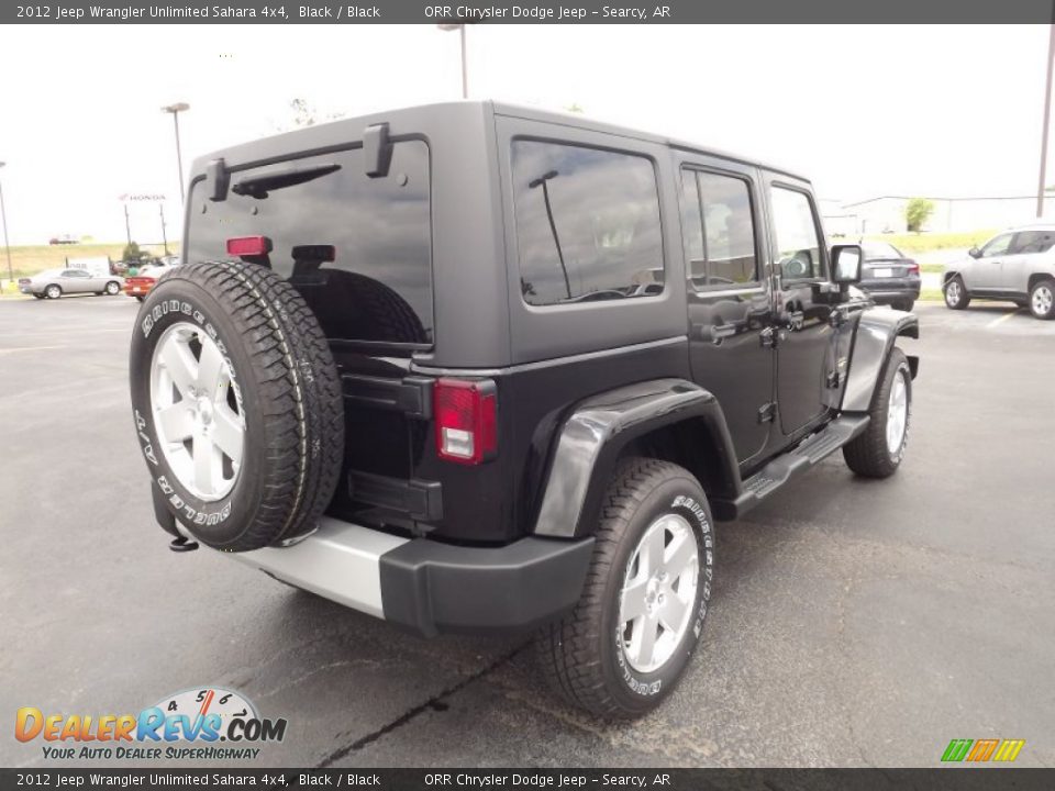2012 Jeep Wrangler Unlimited Sahara 4x4 Black / Black Photo #5